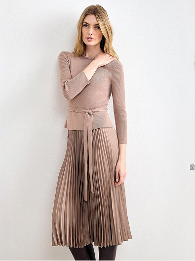 Jodie Knit Fit and Flare Midi Dress