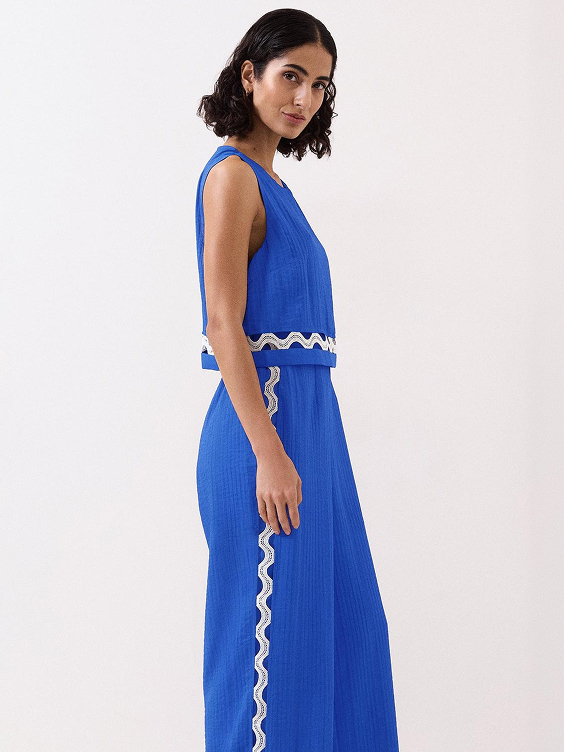 Aubrey Blue Layered Jumpsuit