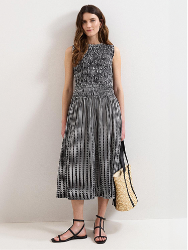 Chiara Black Stripe Dress