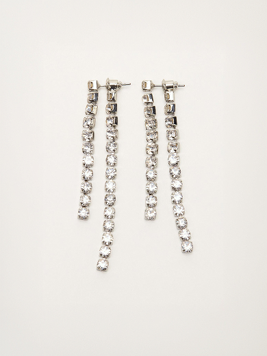 Silver Sparkle Layered Earrings