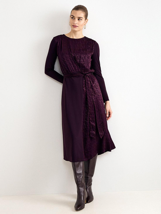 Lorelei Jersey Long Sleeved Midi Dress