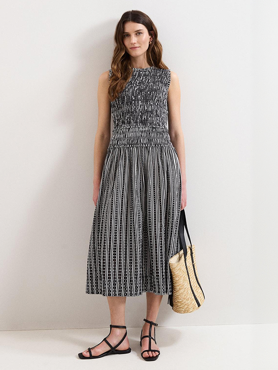 Chiara Black Stripe Dress