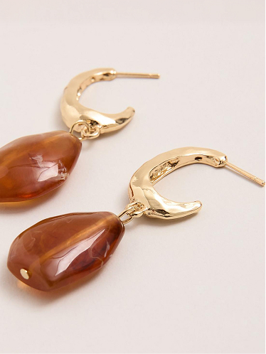 Drop Stone Earrings