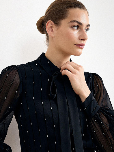 Tessa Sparkle Long Sleeve Blouse