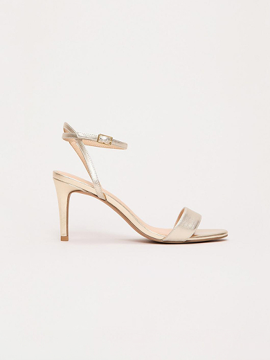Leather ankle strap heels