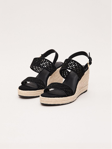 Suede Cut Out Espadrilles