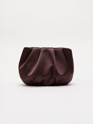 Satin cloud clutch bag