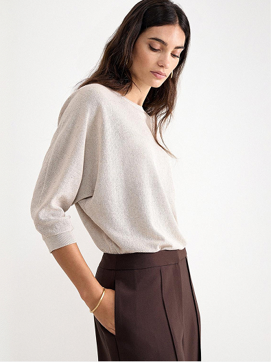 Cristine Sequin Knitted Batwing Jumper