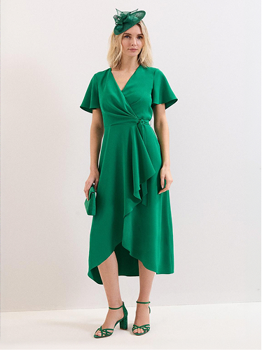 Julissa Green Wrap Dress