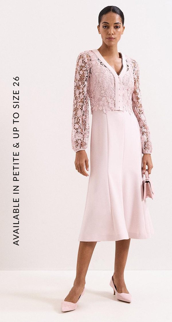 Ayumi Pink Midi Dress