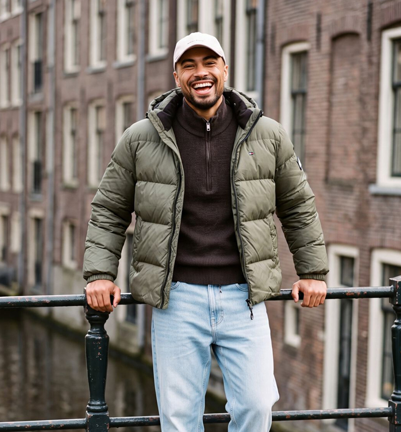 Tommy Jeans jas groen
