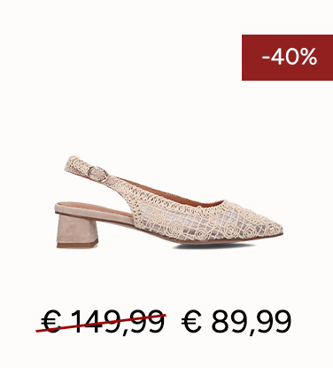 Beige Stefano Lauran slingbacks