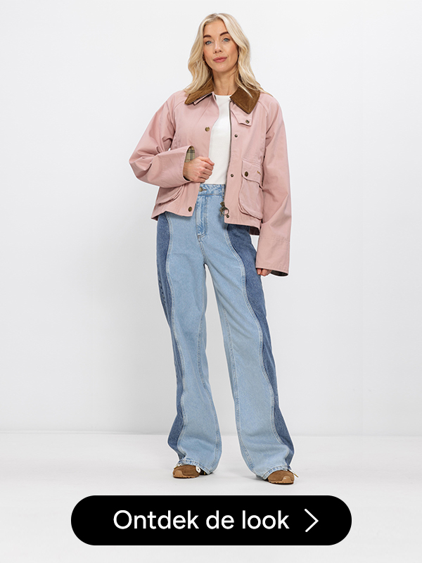 roze Barbour jas
