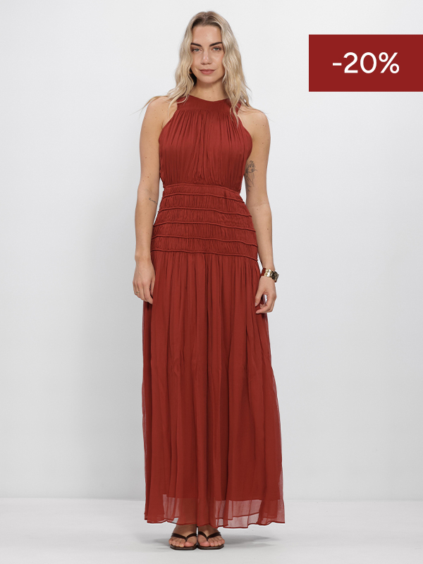 Rode Twinset Milano maxi jurk