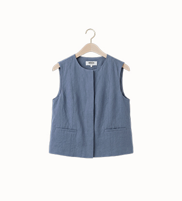 Blauwe gilet Msch Copenhagen