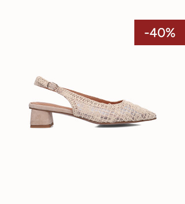 Beige Stefan Lauran slingbacks