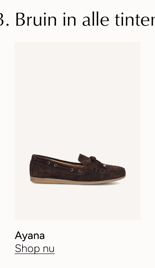 Bruine Ayana mocassins