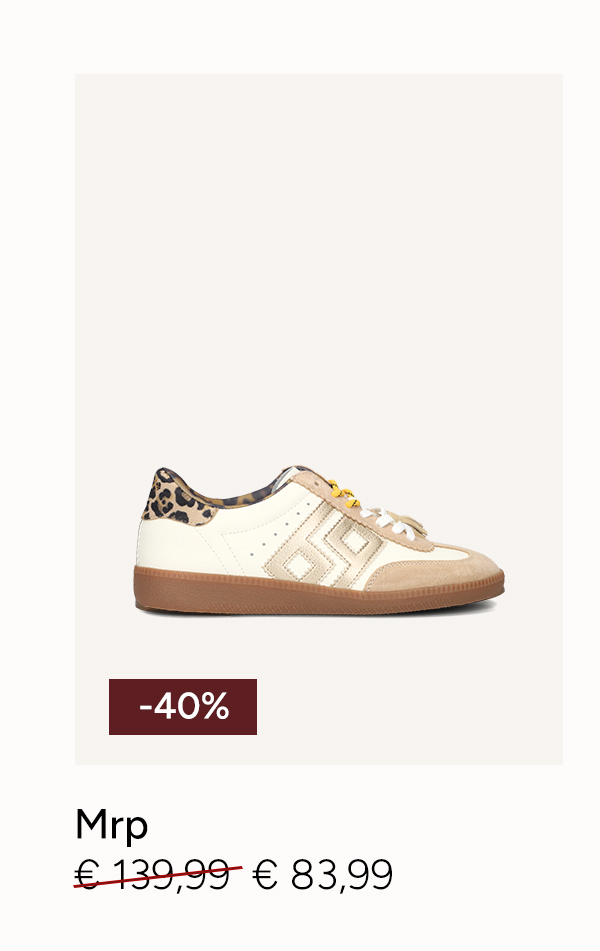 Beige Mrp lage sneakers
