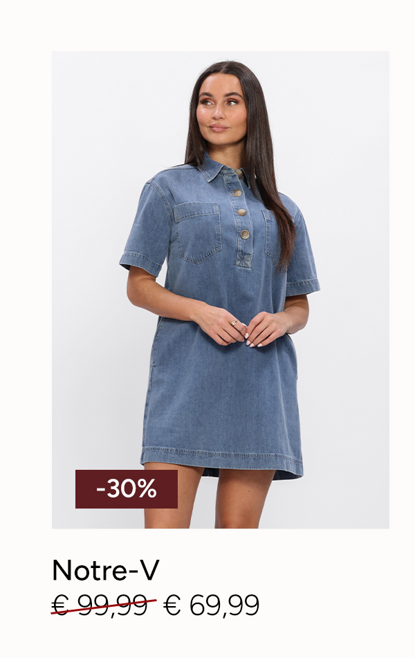 Blauwe Notre-V Mini kleedje