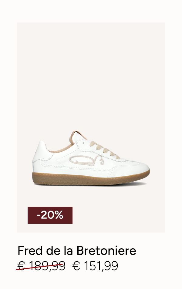 Witte fred de la bretoniere sneakers