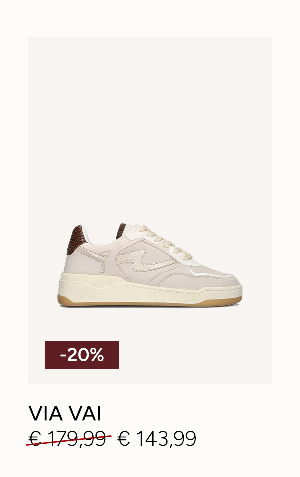 Beige VIA VAI lage sneakers