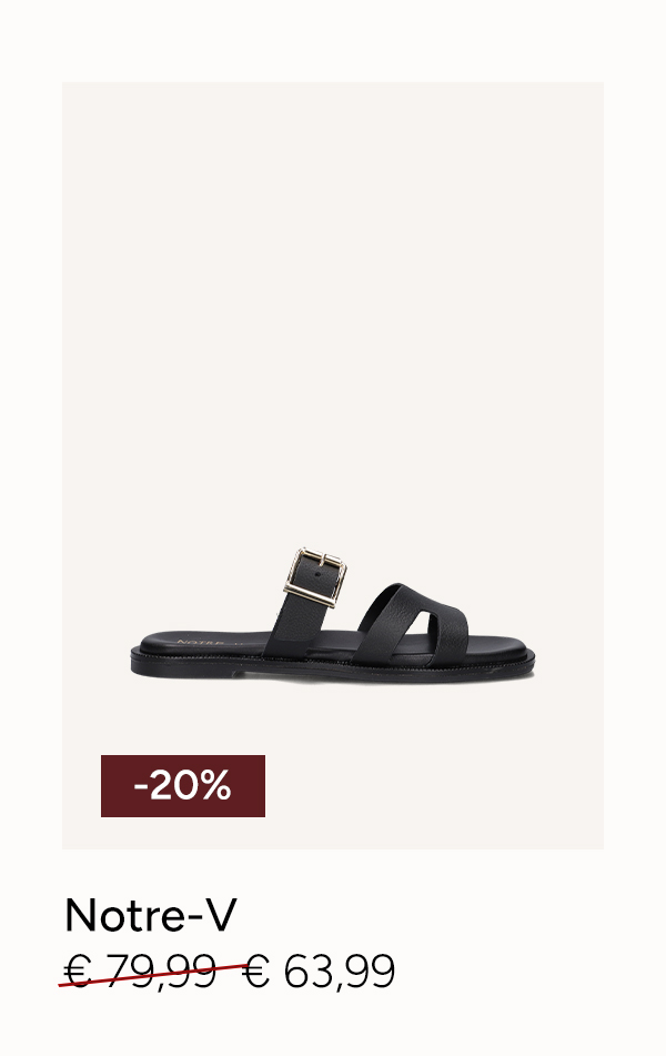 Zwarte Notre-V slippers