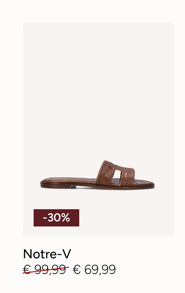 Bruine Notre-V slippers