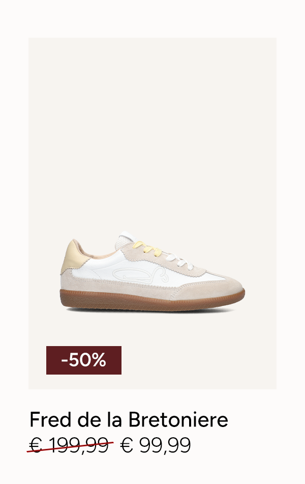 Witte Fred de la bretoniere lage sneakers