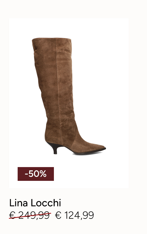 Bruine Lina Locchi hoge laarzen