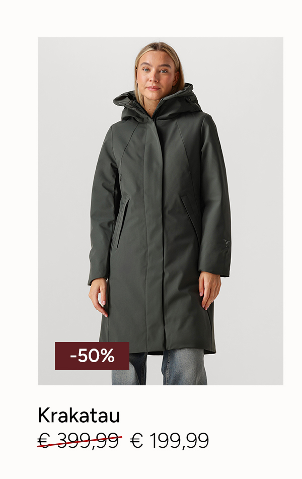 Donkergroene Krakatau jas