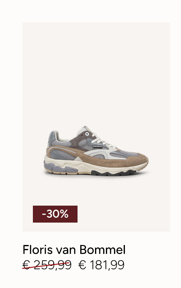 Beige Floris van Bommel lage sneakers