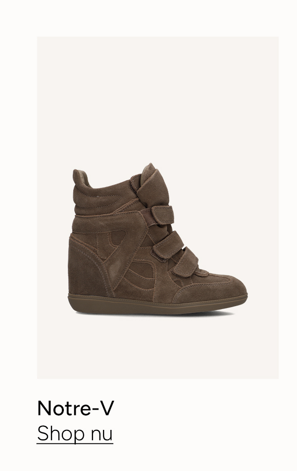 Notre-V hoge sneakers taupe