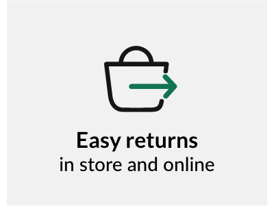 Easy returns in store and online