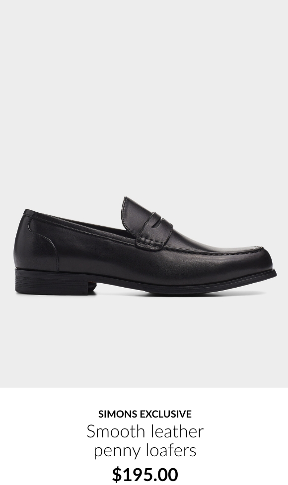 Simons exclusive Smooth leather penny loafers