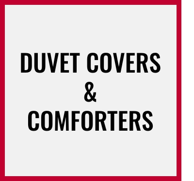 Duvet covers and comforters.