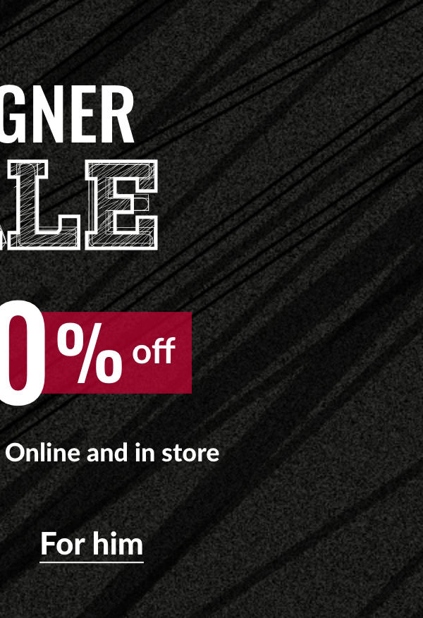 Designers sale up to 60% off for him at Édito Simons