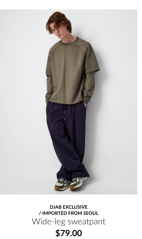 Djab exclusive Imported from Seoul Wide-leg sweatpant at 79$