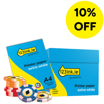 Hit the jackpot with 10% off 123ink own-brand paper!
