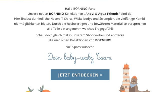 Bornino - Kennst du schon unsere neuen Kollektionen - Ahoy! & Aqua Friends
