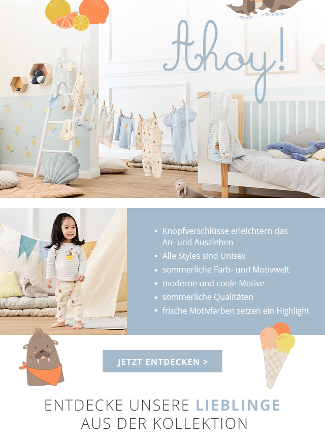 Ahoy! - Knopfverschlüsse, Unisex, frische sommerliche Farben & Motive