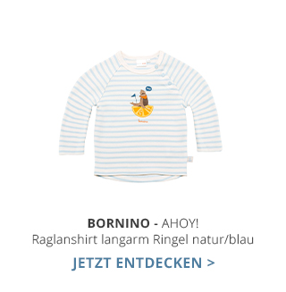 Bornino - Ahoy!  Raglanshirt langarm Ringel natur/blau