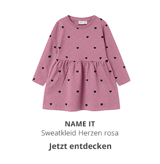NAME IT - Sweatkleid Herzen rosa