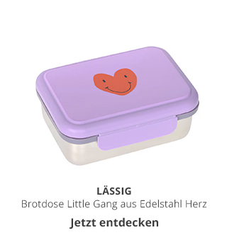 Lässig - Brotdose Little Gang aus Edelstahl Herz