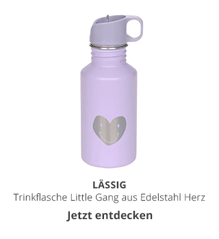 Lässig - Trinkflasche Little Gang aus Edelstahl Herz