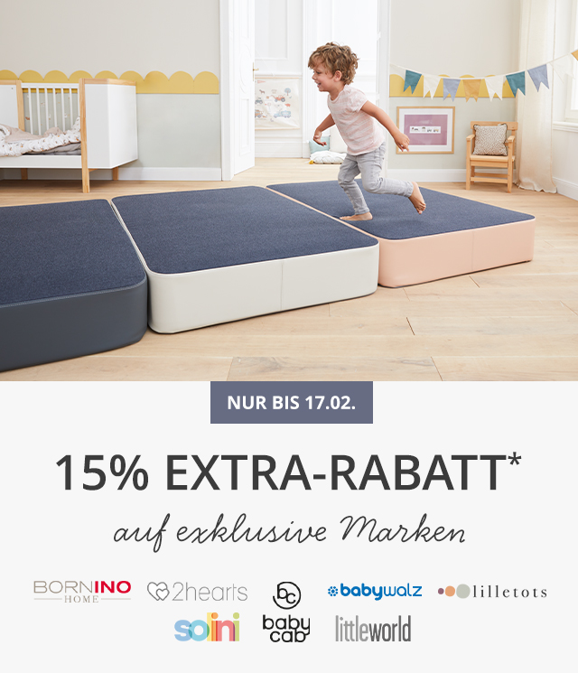 nur bis 17.02. - 15% EXTRA-RABATT*  auf exklusive Marken