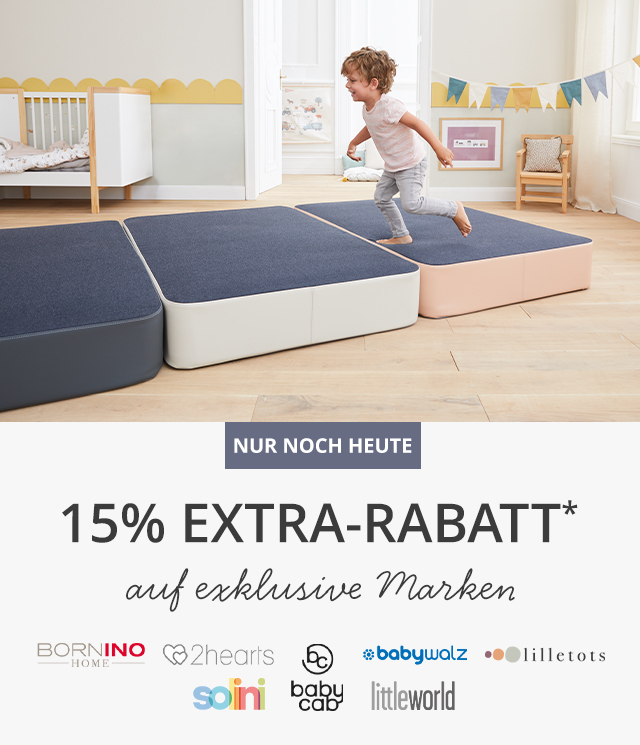 nur noch heute - 15% EXTRA-RABATT*  auf exklusive Marken