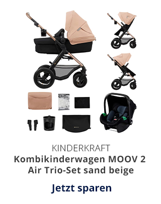  Kinderkraft - Kombikinderwagen MOOV 2 Air Trio-Set inkl. Babyschale MINK PRO - sand beige