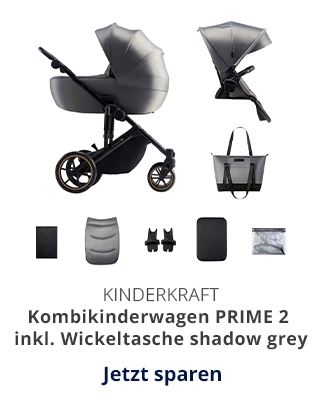 Kinderkraft - Kombikinderwagen PRIME 2 inkl. Wickeltasche - shadow grey
