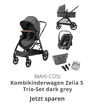 Maxi-Cosi - Kombikinderwagen Zelia S Trio-Set inkl. Babyschale CabrioFix - dark grey