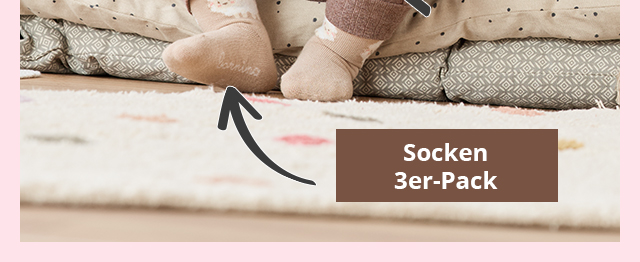 Bornino - Lieblinge 3er-Pack Socken beige/weiß